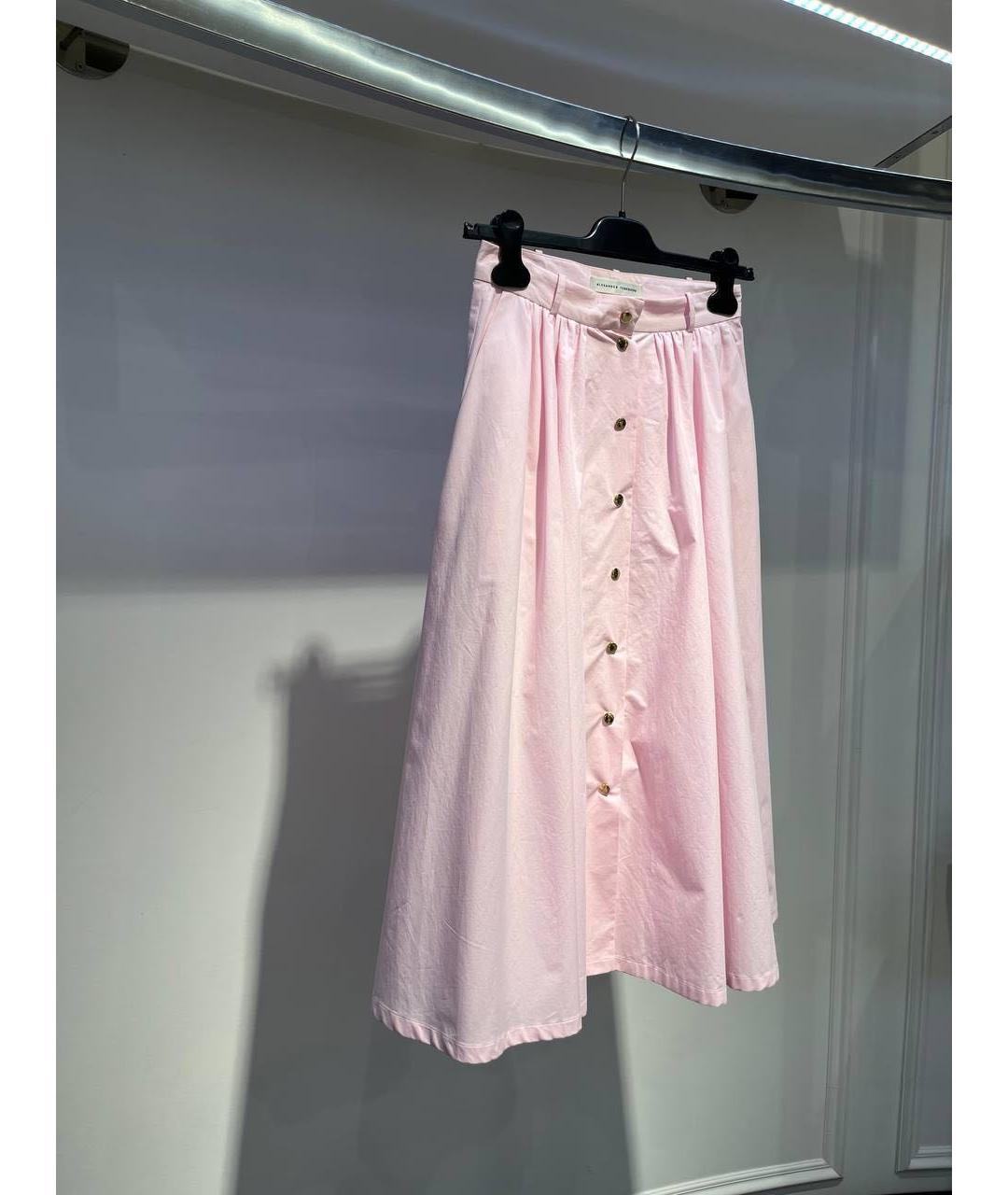 ALEXANDER TEREKHOV Розовая юбка миди, фото 3