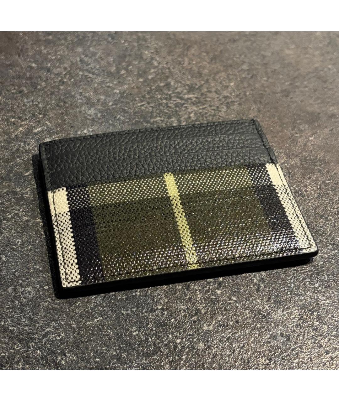 BURBERRY Зеленый кожаный кардхолдер, фото 4