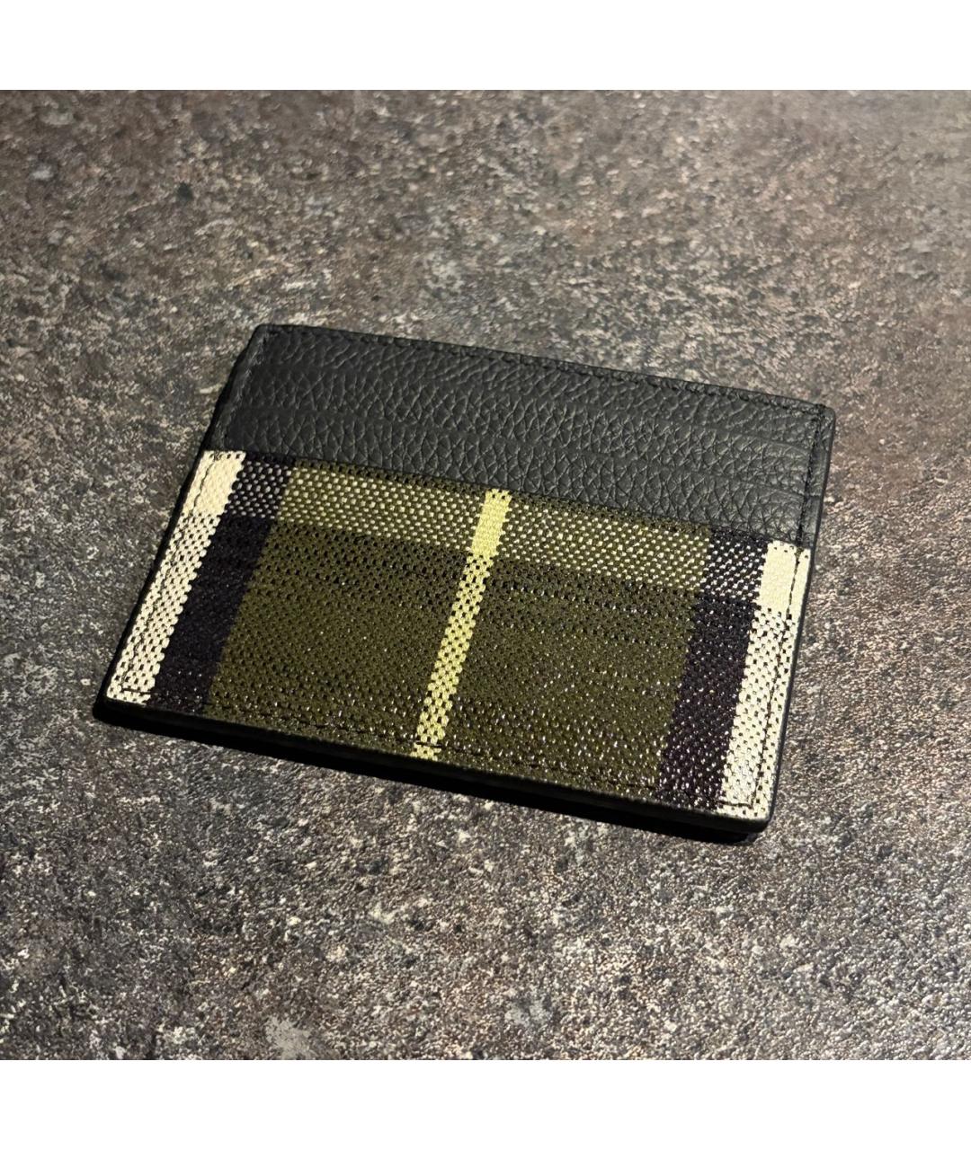 BURBERRY Зеленый кожаный кардхолдер, фото 5