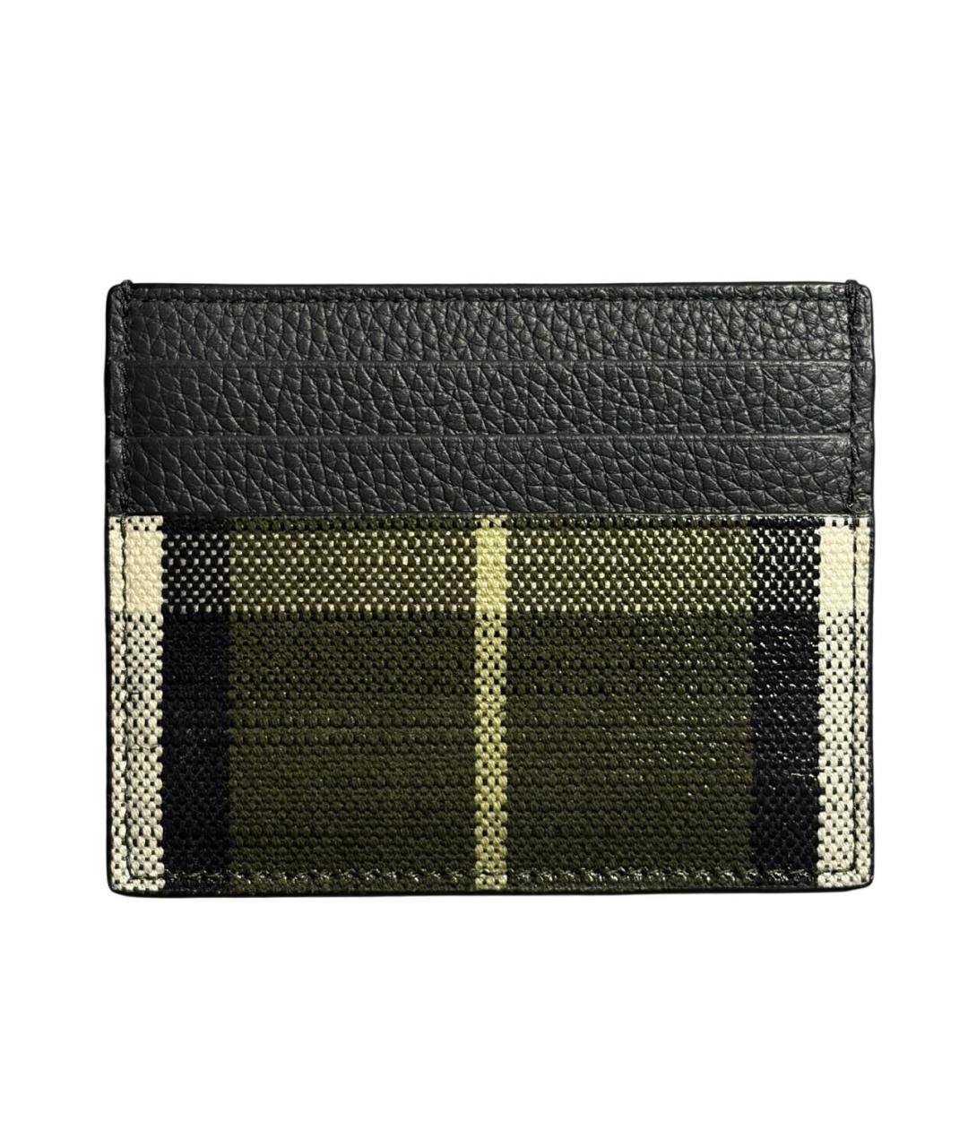 BURBERRY Зеленый кожаный кардхолдер, фото 1