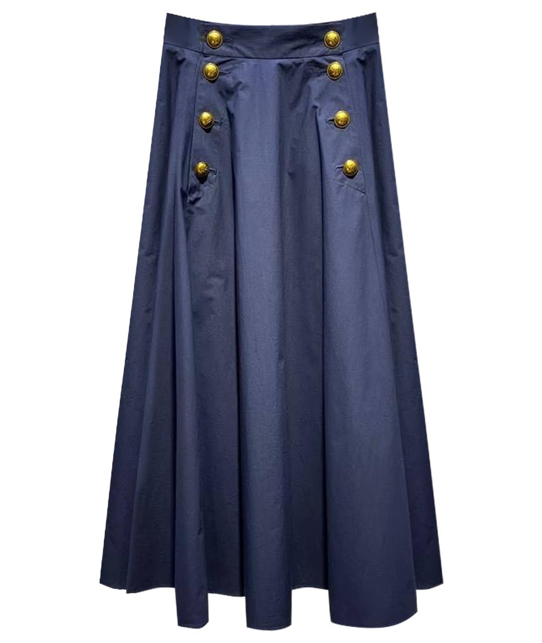 ALEXANDER TEREKHOV Темно-синяя юбка миди, фото 1