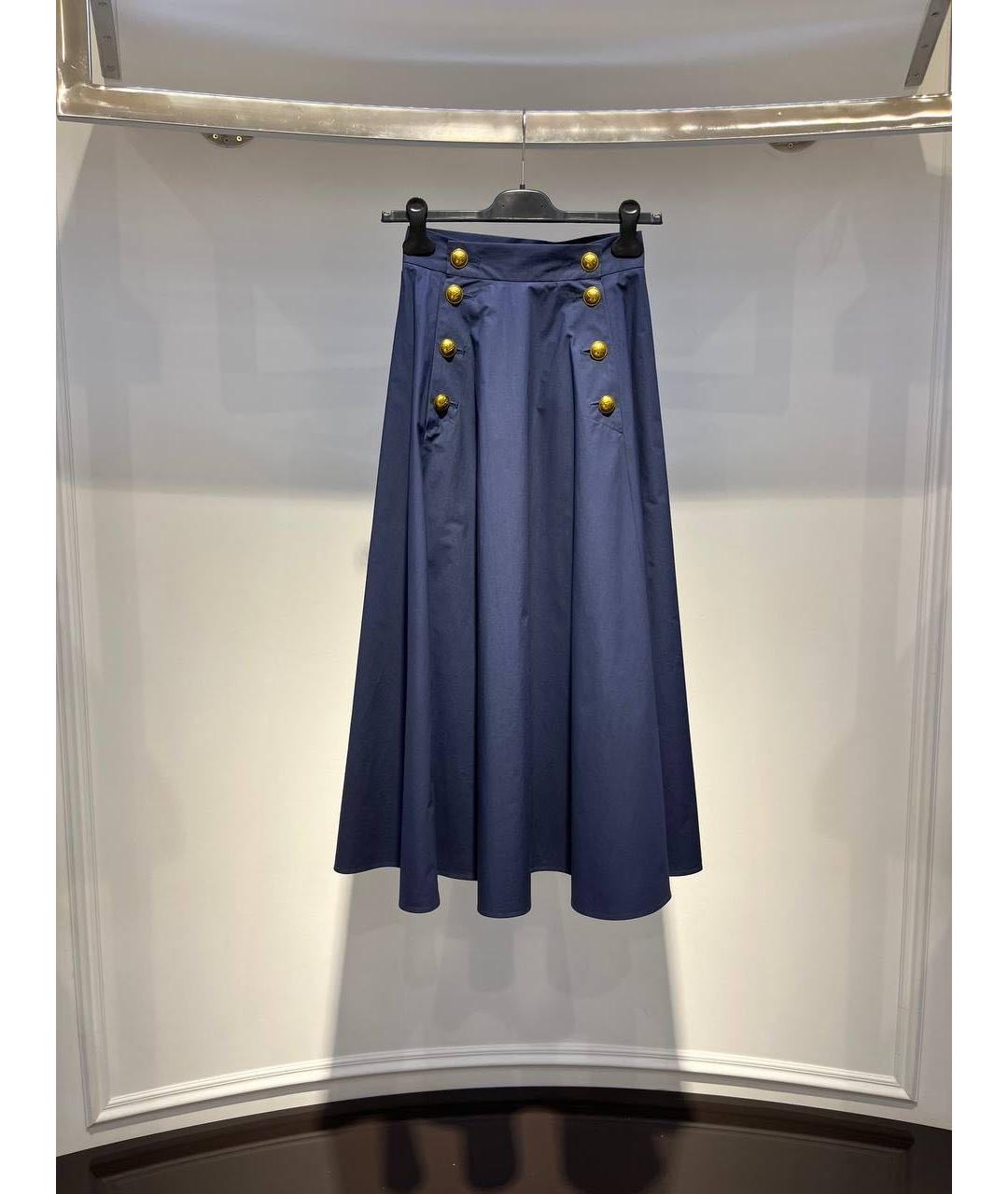 ALEXANDER TEREKHOV Темно-синяя юбка миди, фото 4