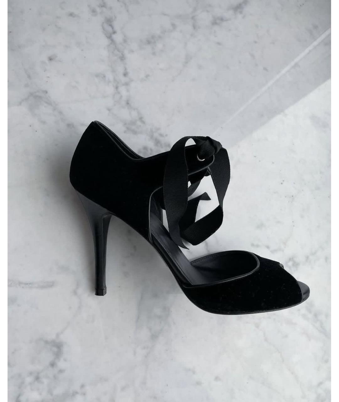 POLO RALPH LAUREN Черные бархатные туфли, фото 6