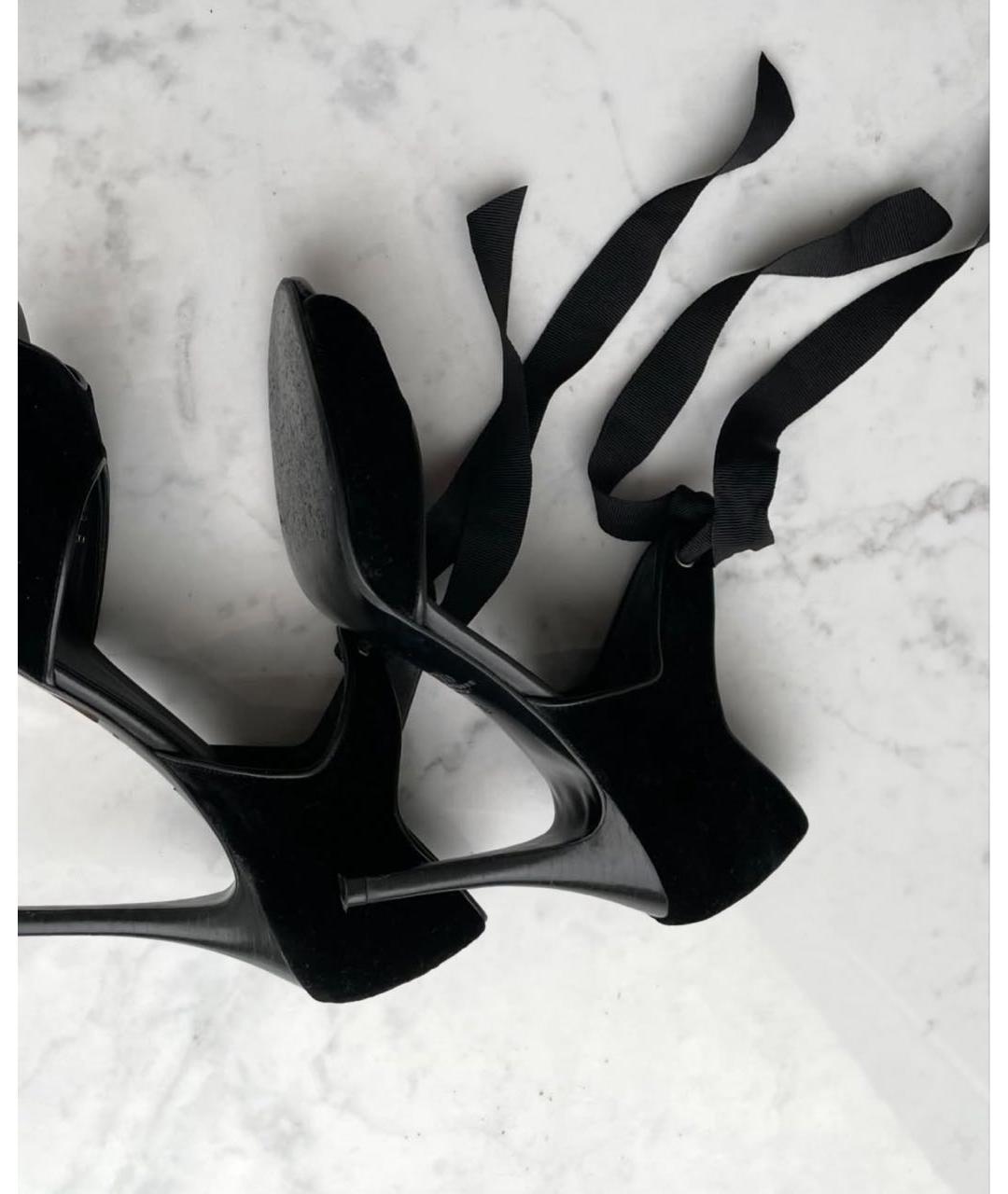 POLO RALPH LAUREN Черные бархатные туфли, фото 3