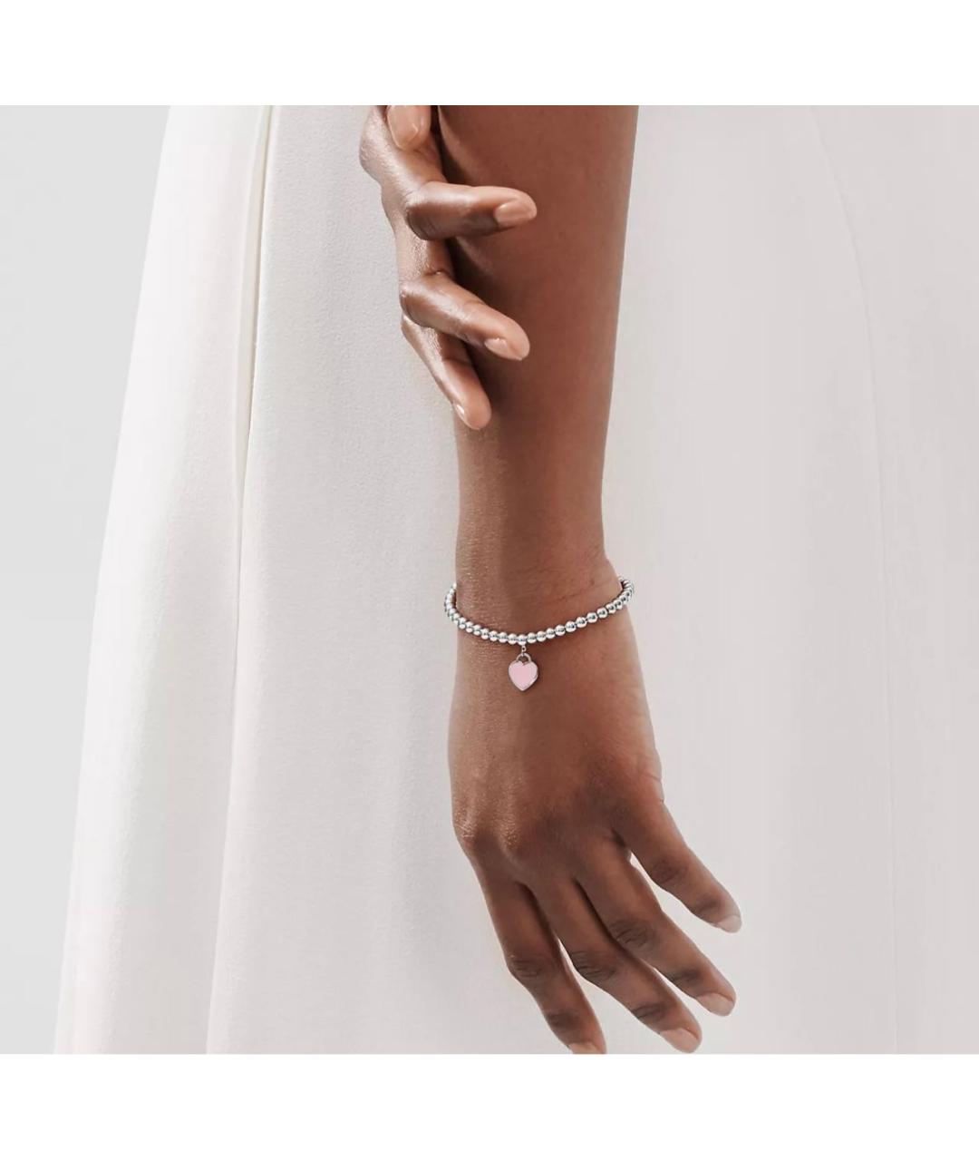 TIFFANY&CO Розовый серебряный браслет, фото 5