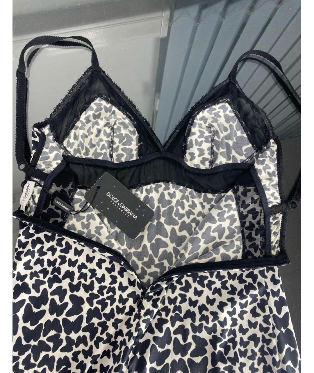 DOLCE&GABBANA Черное шелковое коктейльное платье, фото 3