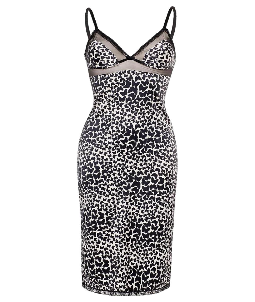 DOLCE&GABBANA Черное шелковое коктейльное платье, фото 1