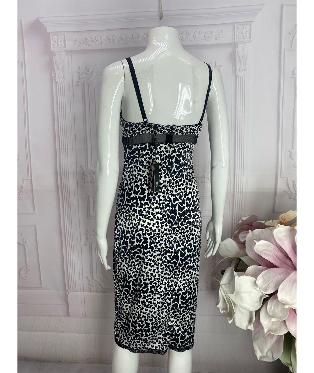 DOLCE&GABBANA Черное шелковое коктейльное платье, фото 7