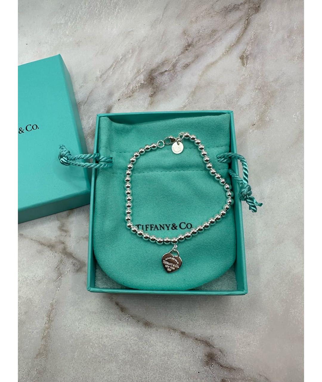 TIFFANY&CO Бирюзовый серебряный браслет, фото 5