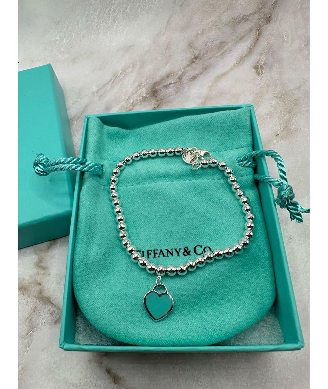 TIFFANY&CO Бирюзовый серебряный браслет, фото 3