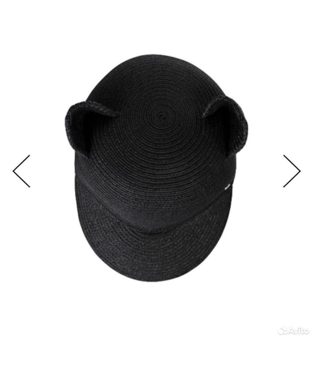 KARL LAGERFELD Черная соломенная кепка, фото 2