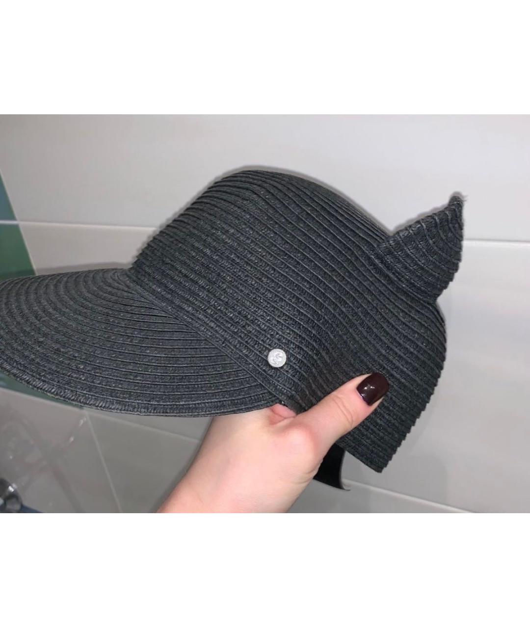 KARL LAGERFELD Черная соломенная кепка, фото 4