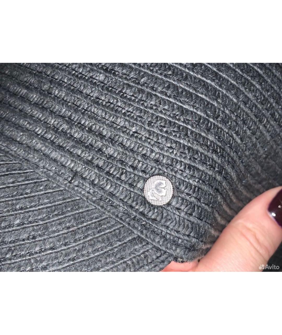 KARL LAGERFELD Черная соломенная кепка, фото 5