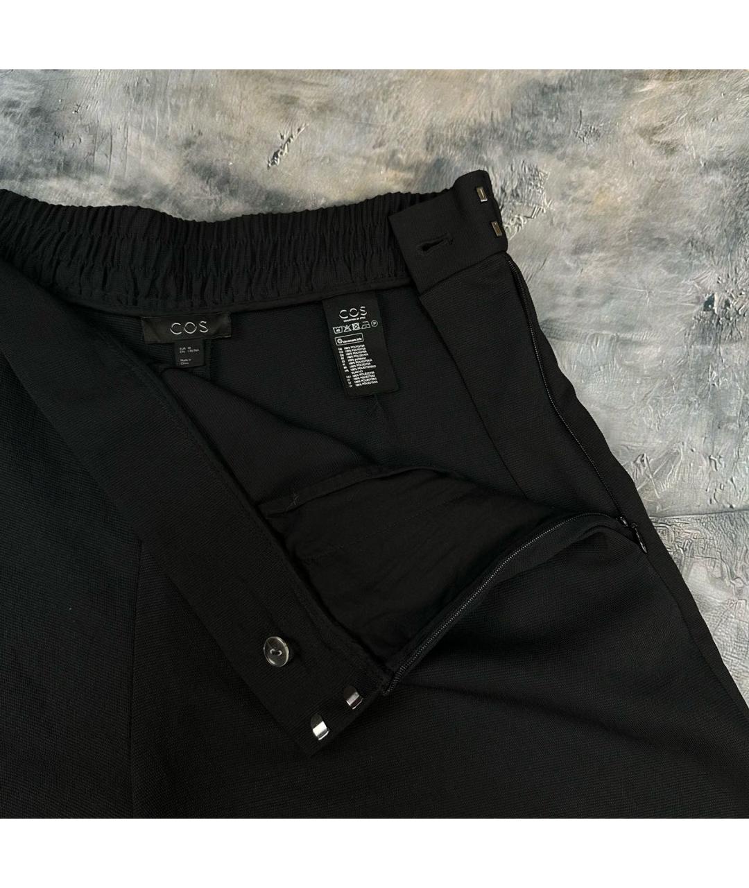 COS Черные полиэстеровые брюки широкие, фото 6