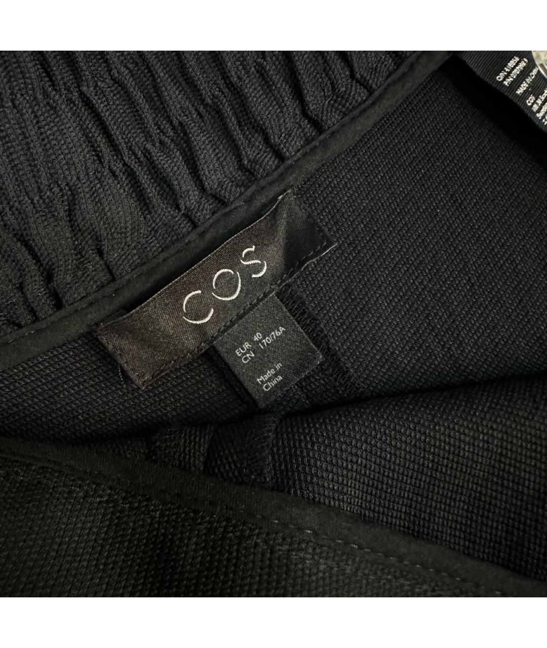 COS Черные полиэстеровые брюки широкие, фото 7