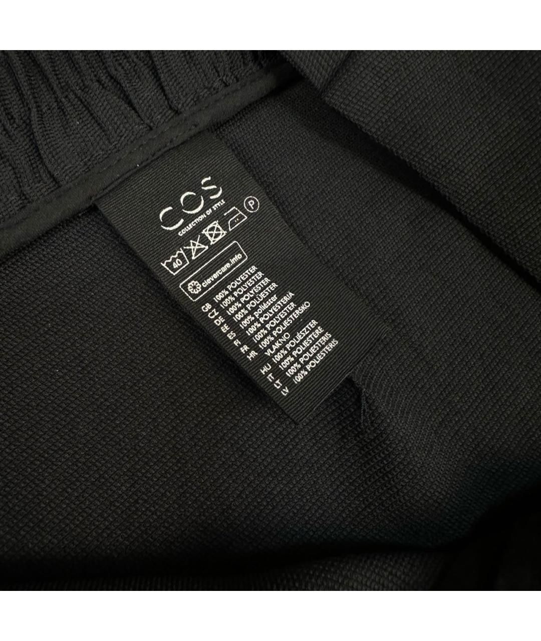 COS Черные полиэстеровые брюки широкие, фото 8