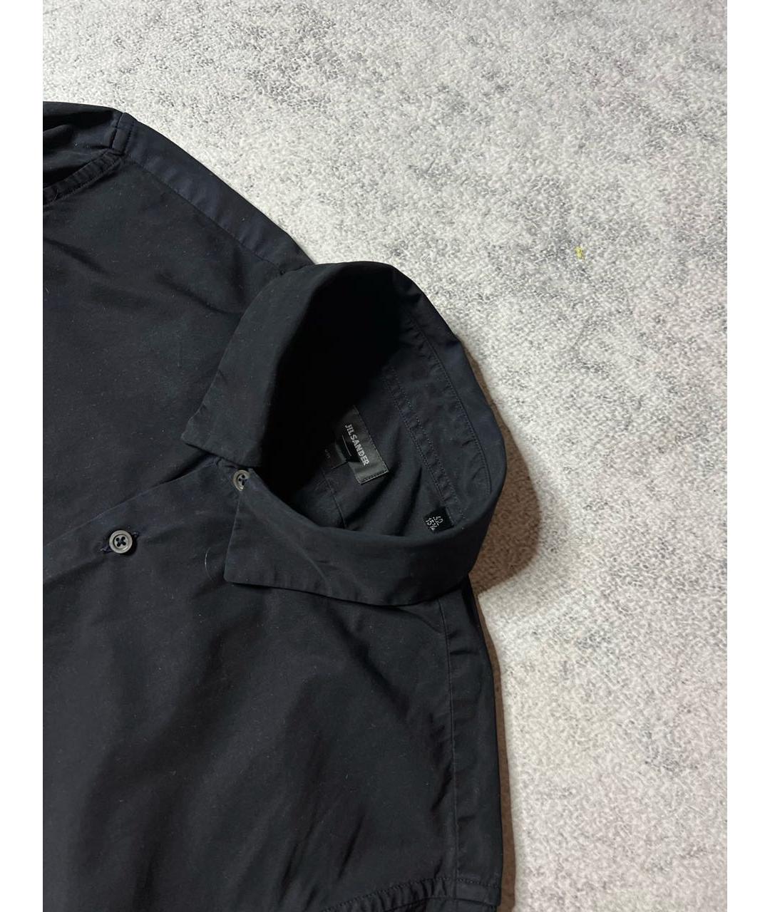 JIL SANDER Черная хлопковая классическая рубашка, фото 3