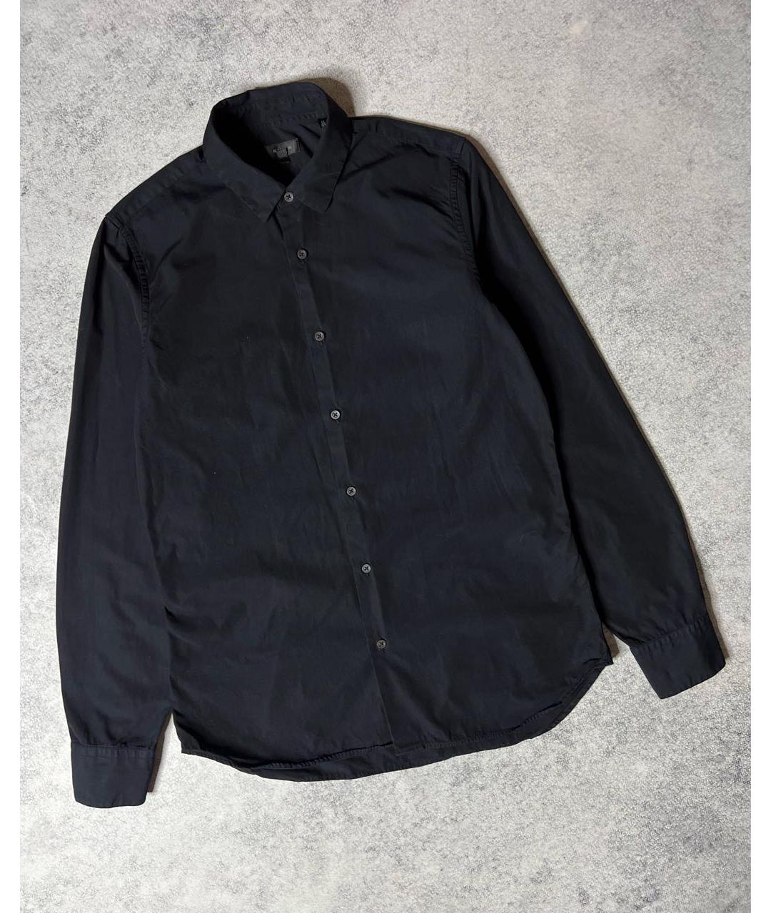 JIL SANDER Черная хлопковая классическая рубашка, фото 4