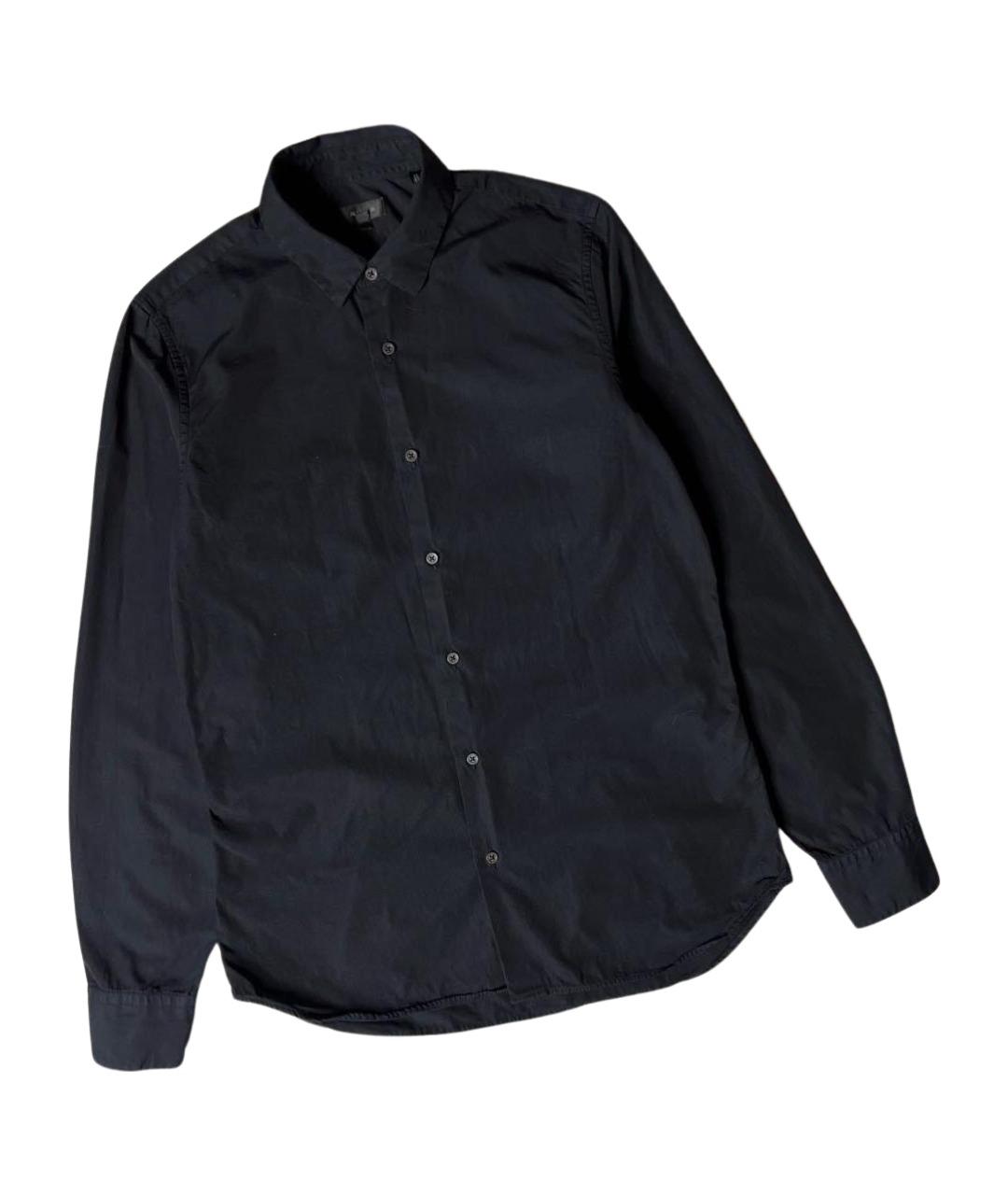 JIL SANDER Черная хлопковая классическая рубашка, фото 1