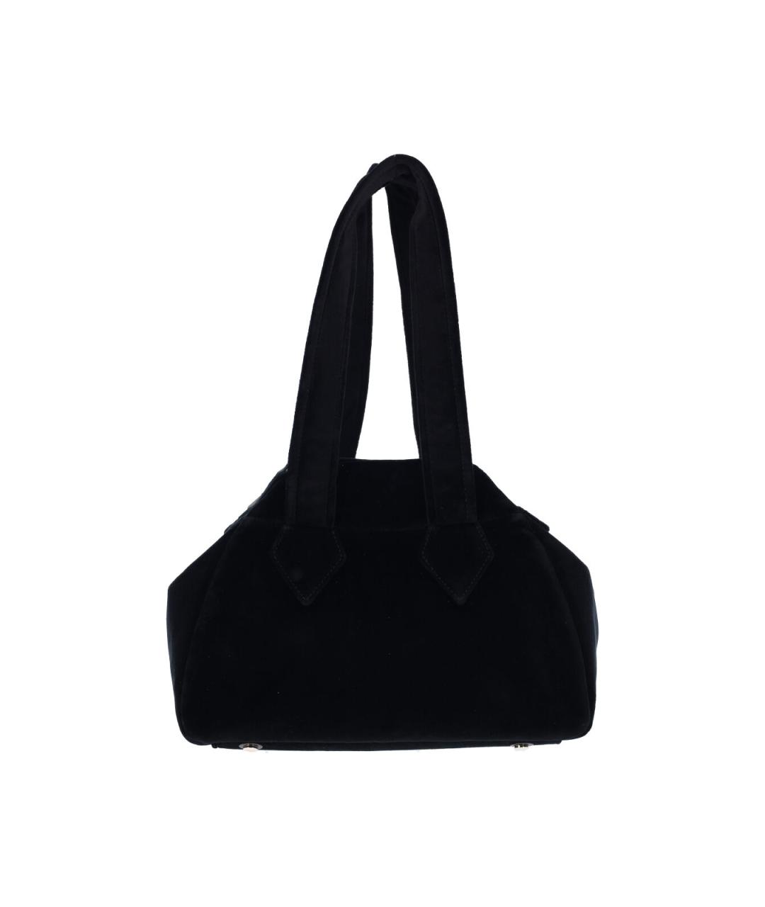 VIVIENNE WESTWOOD Черная хлопковая сумка тоут, фото 3