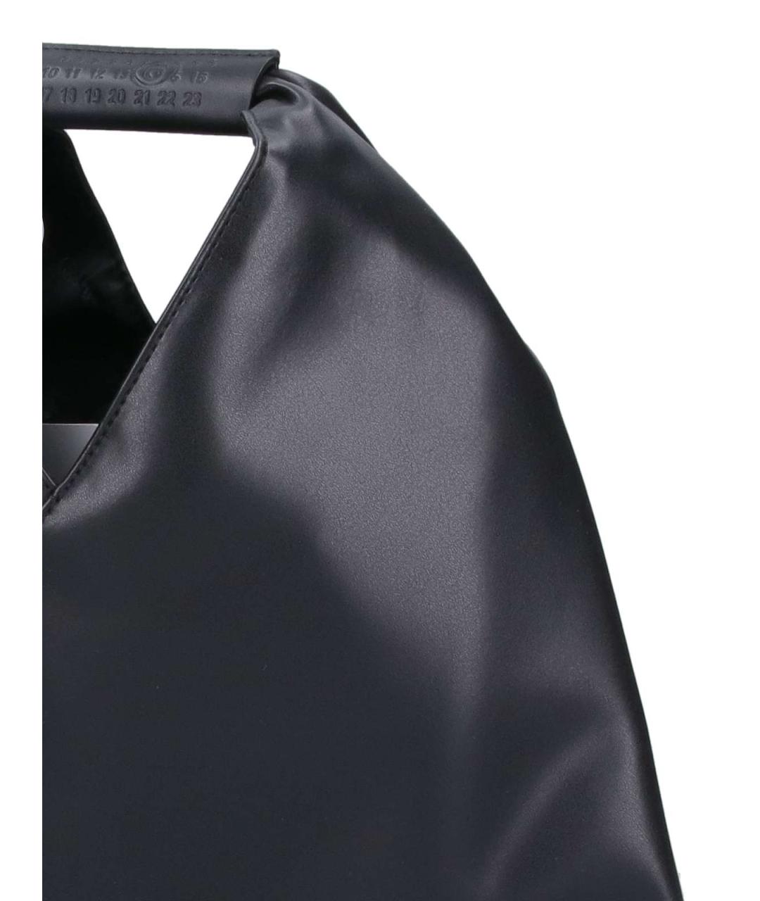 MM6 MAISON MARGIELA Черная сумка тоут из искусственной кожи, фото 5