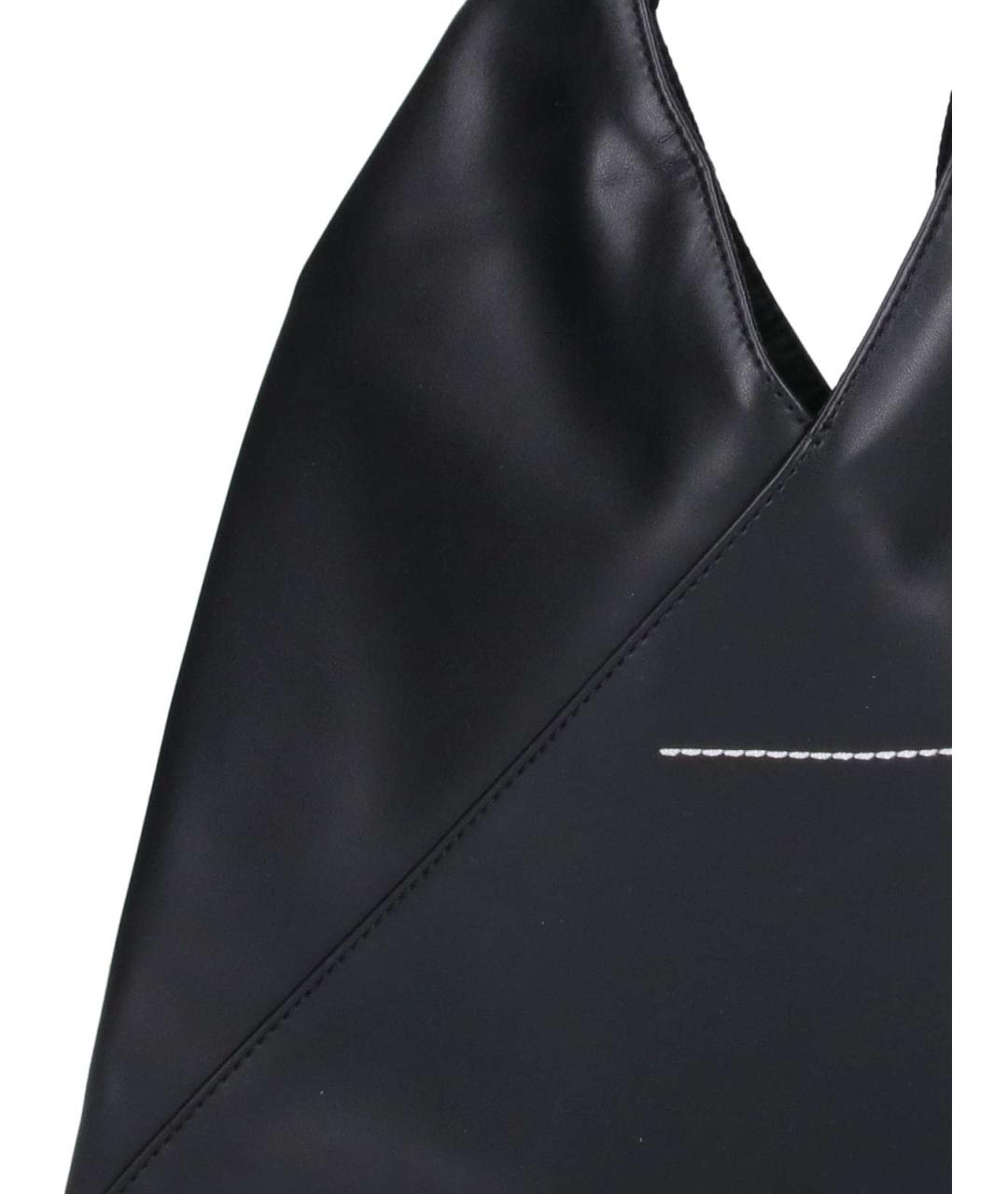 MM6 MAISON MARGIELA Черная сумка тоут из искусственной кожи, фото 4