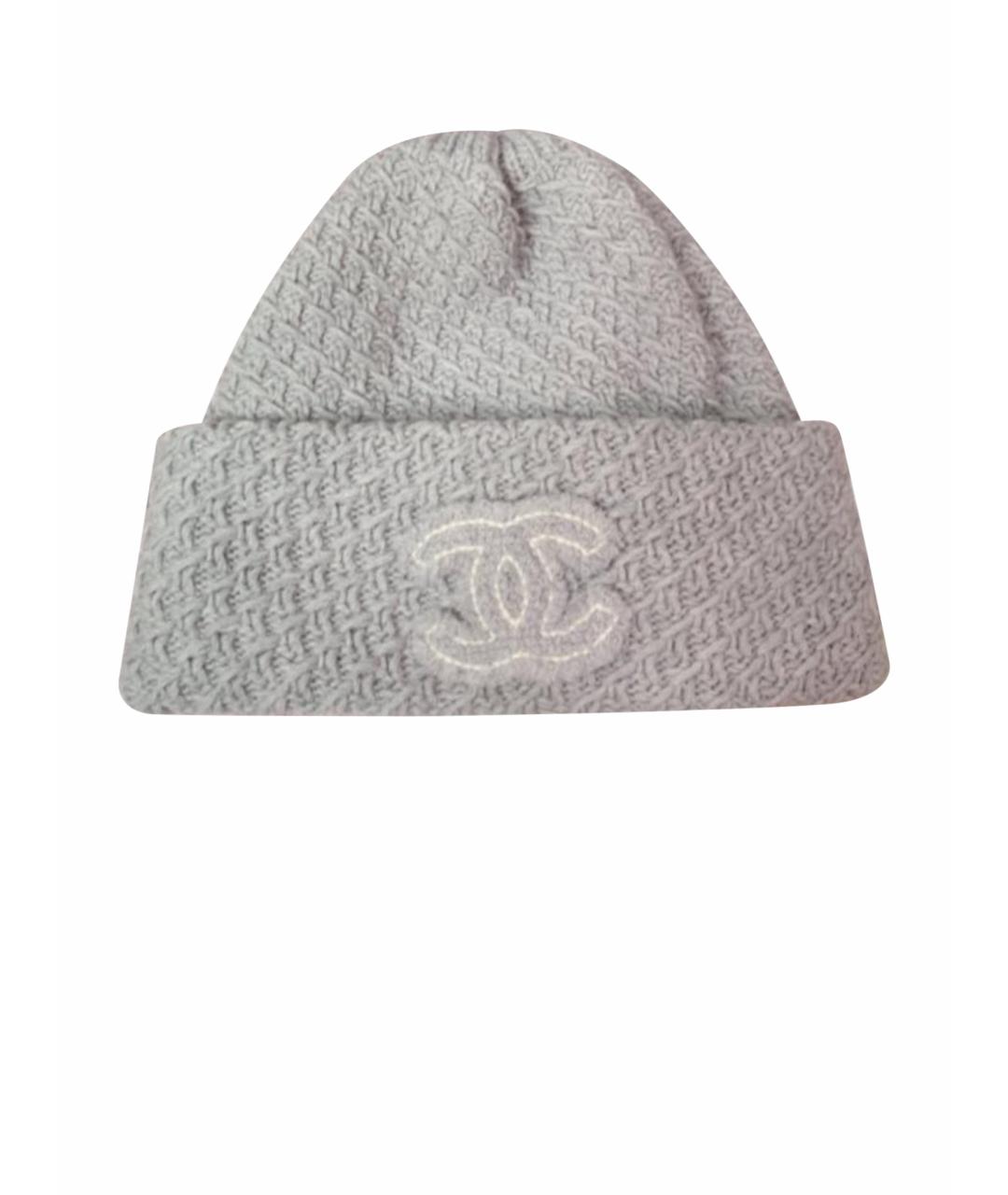 CHANEL Серая шапка, фото 1