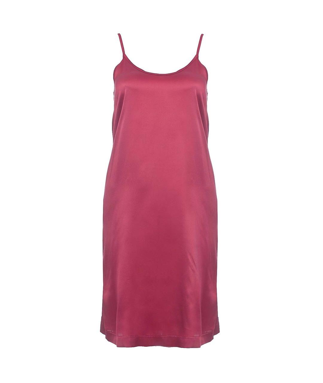 LIVIANA CONTI Бордовое шелковое коктейльное платье, фото 1