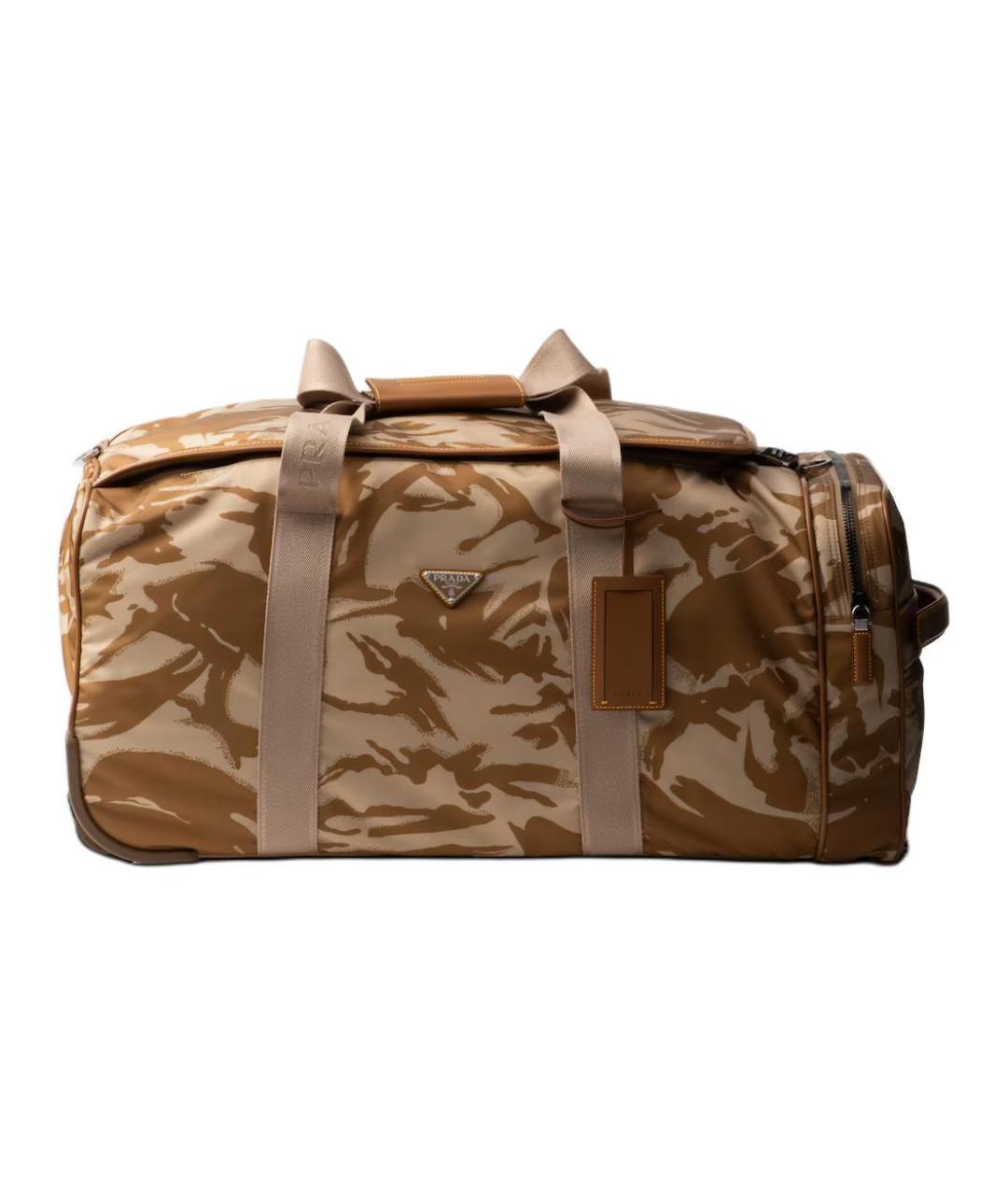 PRADA Хаки тканевая дорожная/спортивная сумка, фото 1