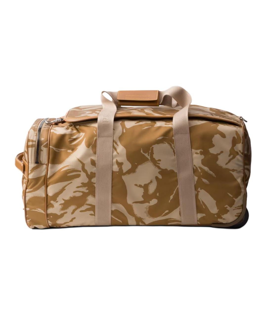 PRADA Хаки тканевая дорожная/спортивная сумка, фото 3