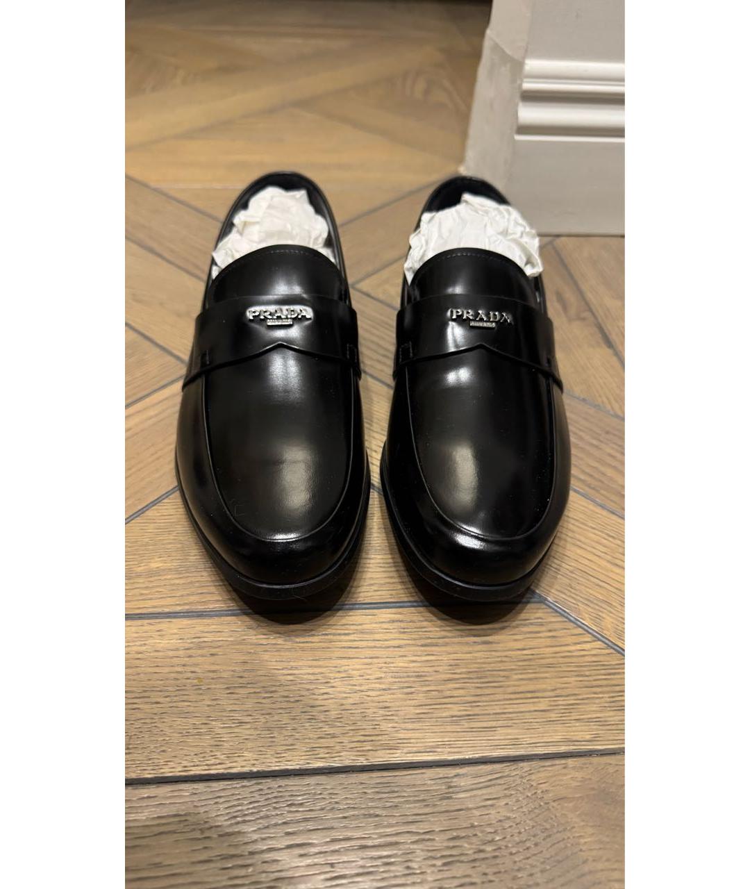 PRADA Черные кожаные лоферы, фото 2