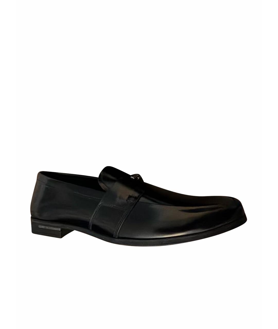 PRADA Черные кожаные лоферы, фото 1