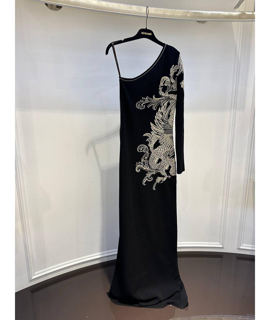 ROBERTO CAVALLI Черное вискозное платье, фото 2