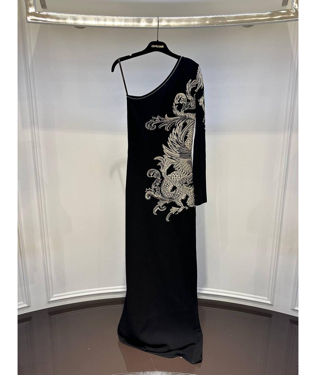 ROBERTO CAVALLI Черное вискозное платье, фото 4