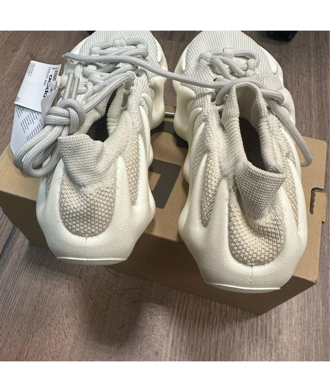 ADIDAS YEEZY Бежевые текстильные кроссовки, фото 2