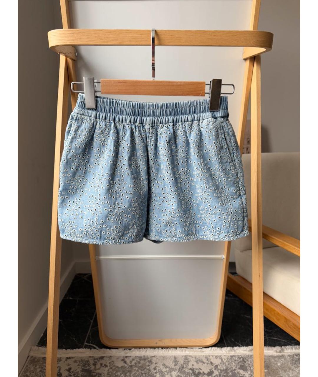 BRUNELLO CUCINELLI Синие хлопковые брюки и шорты, фото 7