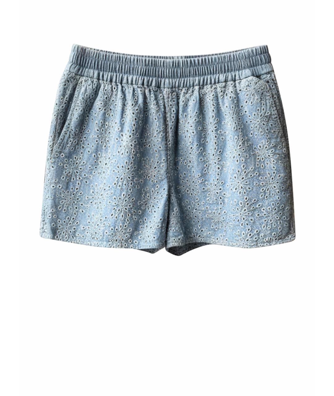 BRUNELLO CUCINELLI Синие хлопковые брюки и шорты, фото 1