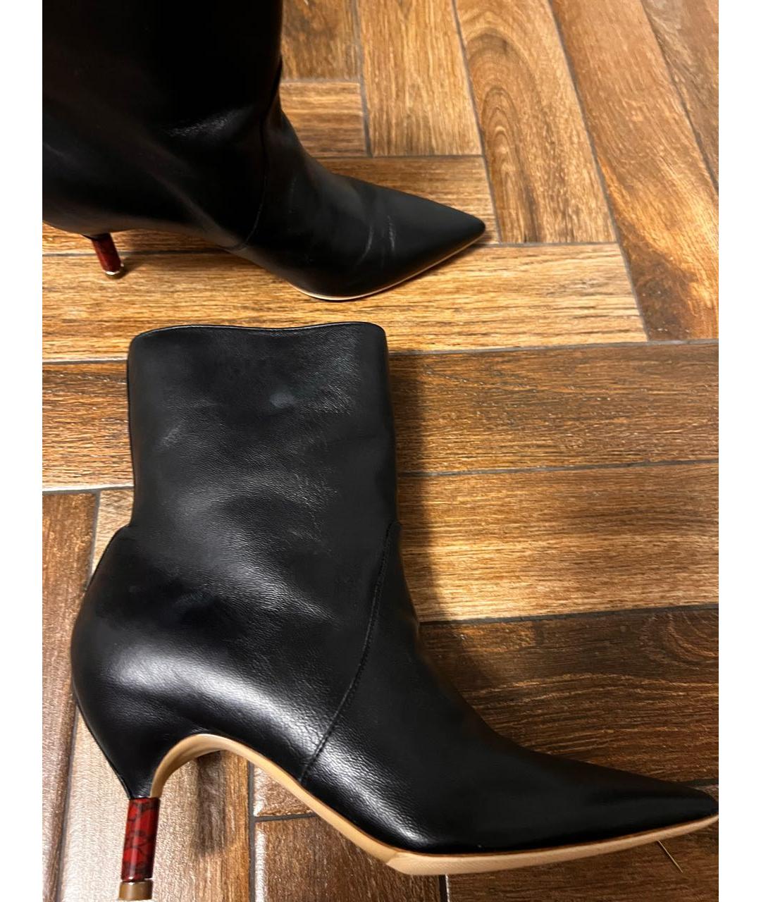 GABRIELA HEARST Черные кожаные ботильоны, фото 7