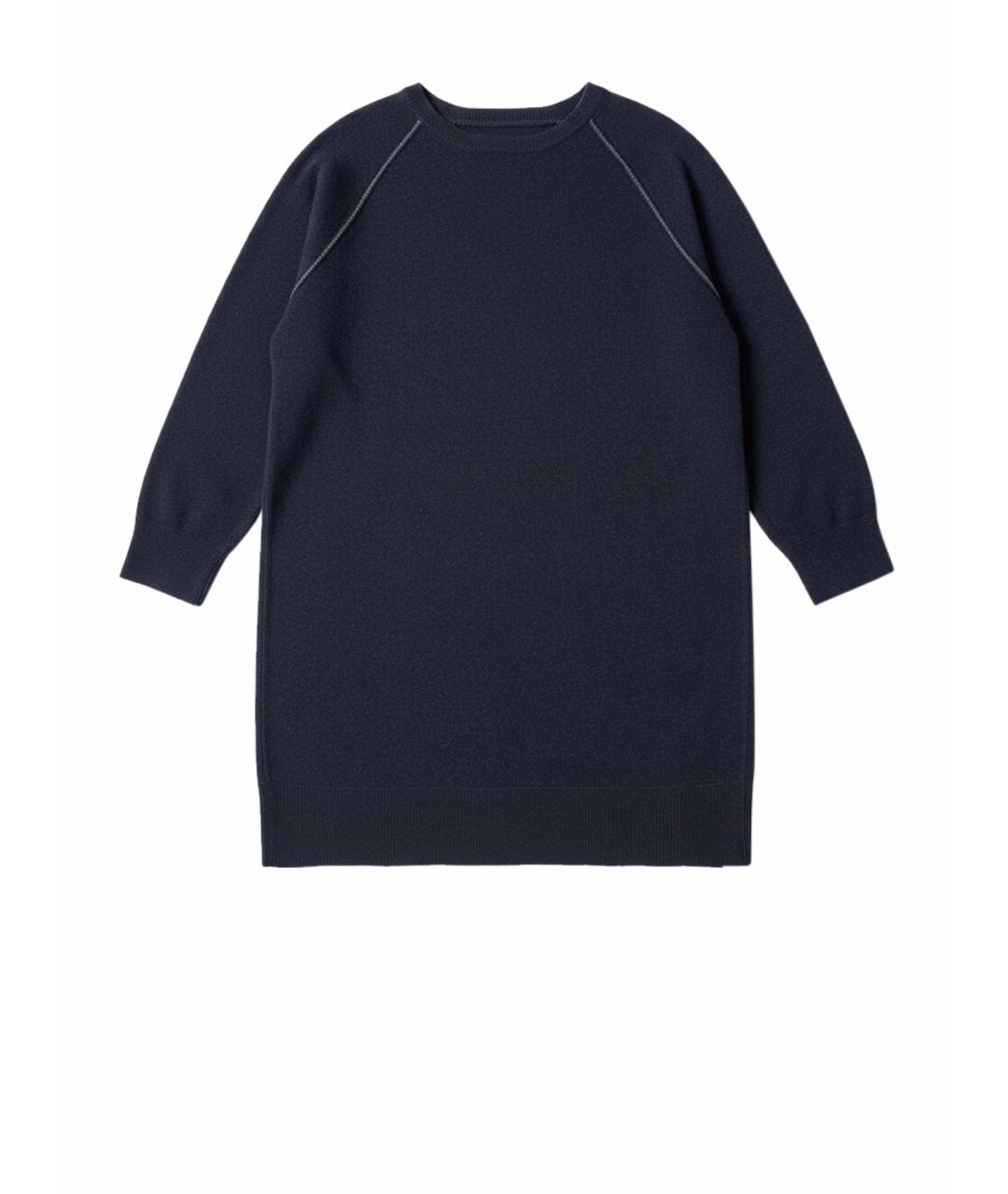 MM6 MAISON MARGIELA Серое шерстяное повседневное платье, фото 1