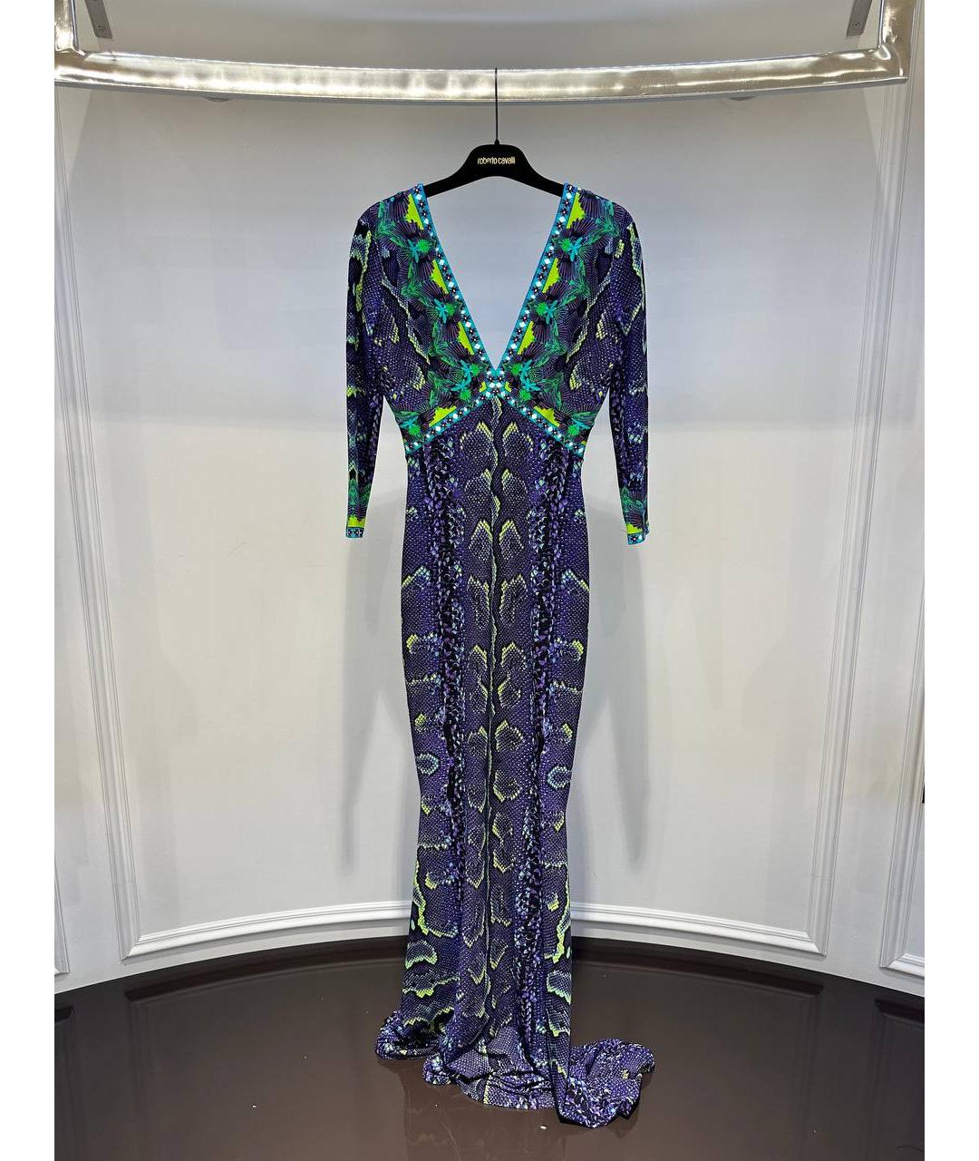 ROBERTO CAVALLI Мульти полиамидовое платье, фото 4