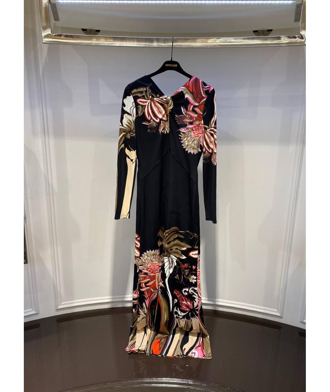 ROBERTO CAVALLI Мульти полиамидовое платье, фото 4