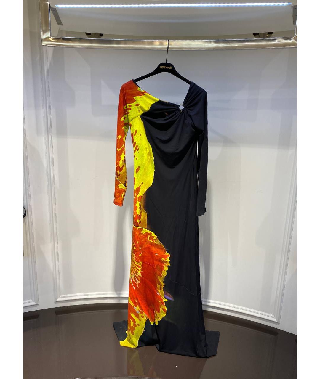 ROBERTO CAVALLI Мульти полиамидовое платье, фото 4