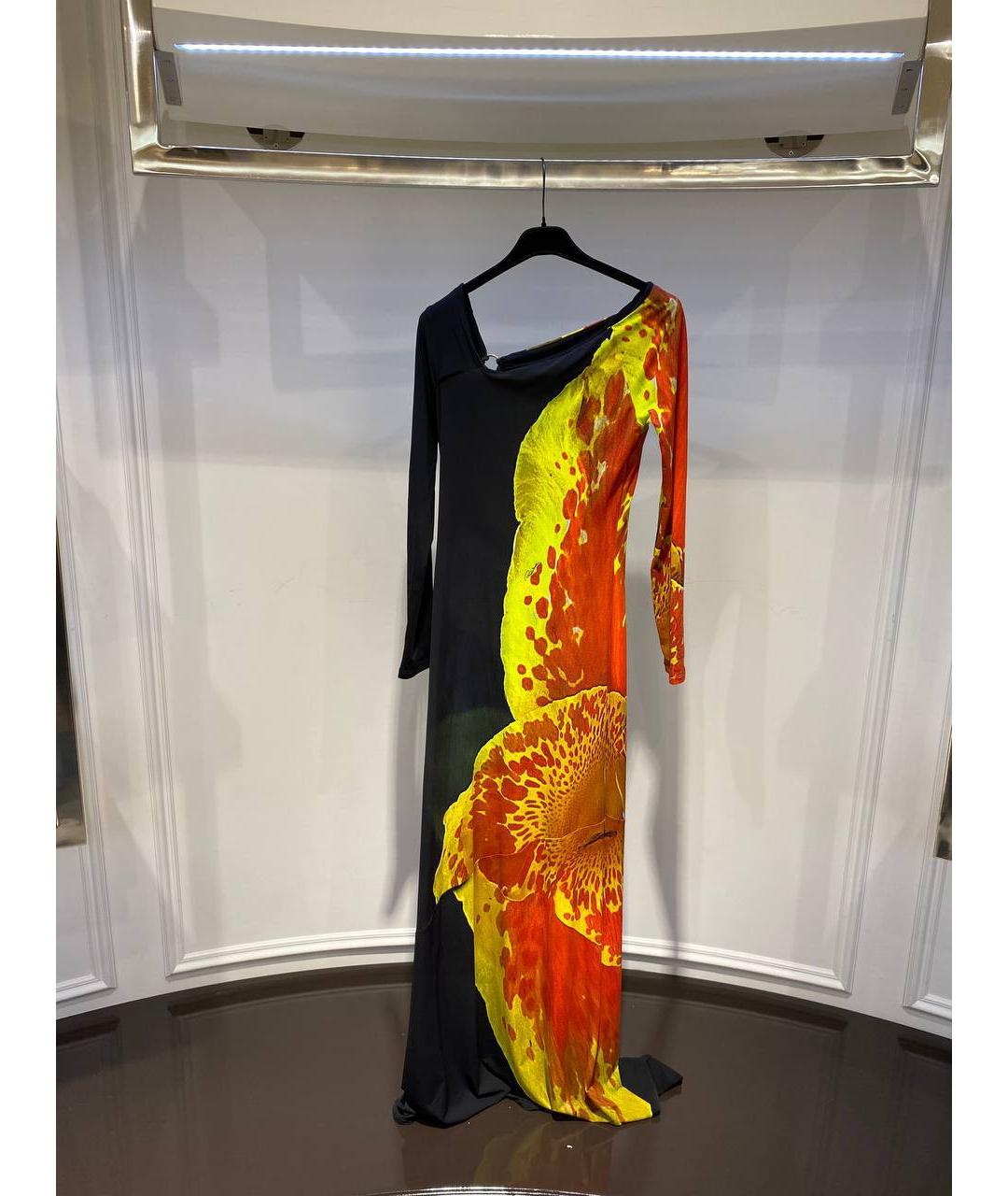 ROBERTO CAVALLI Мульти полиамидовое платье, фото 3