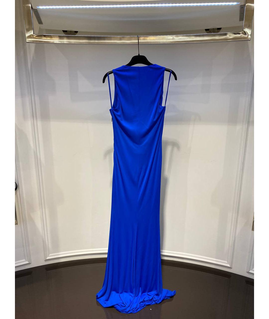 ROBERTO CAVALLI Синее вискозное платье, фото 3