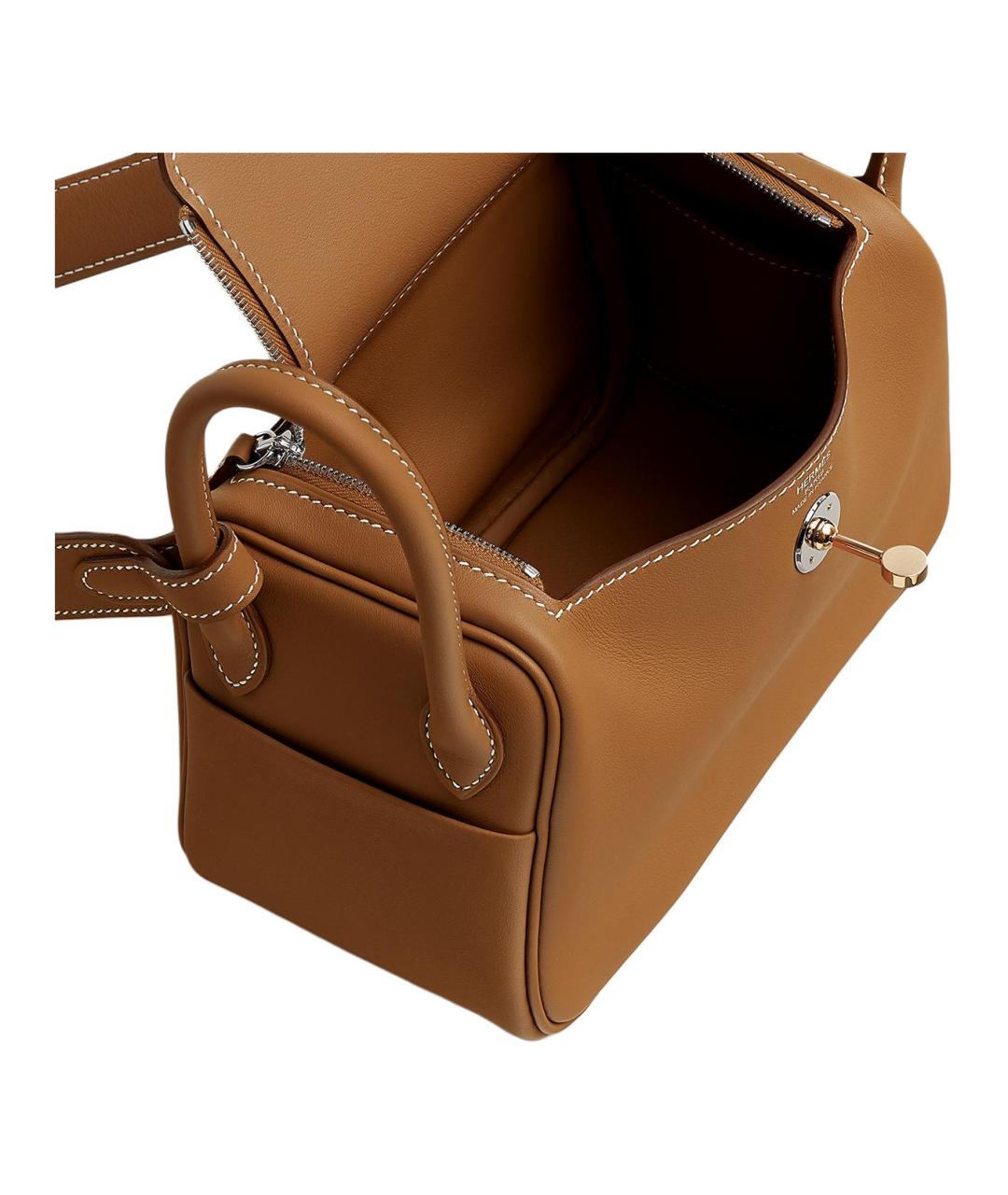 HERMES Коричневая кожаная сумка через плечо, фото 3