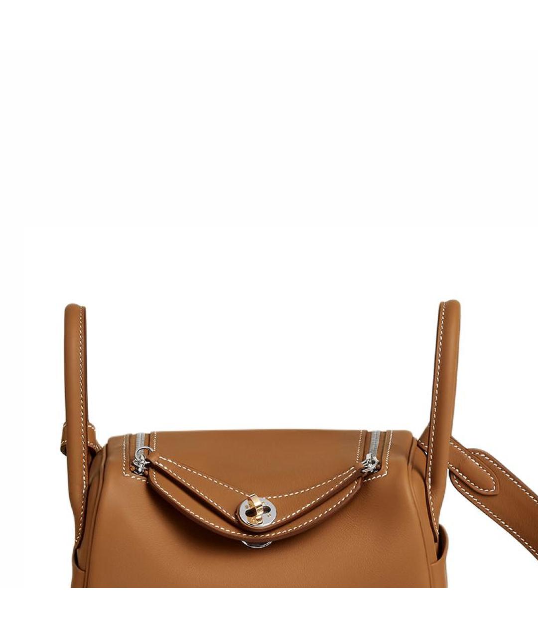 HERMES Коричневая кожаная сумка через плечо, фото 5