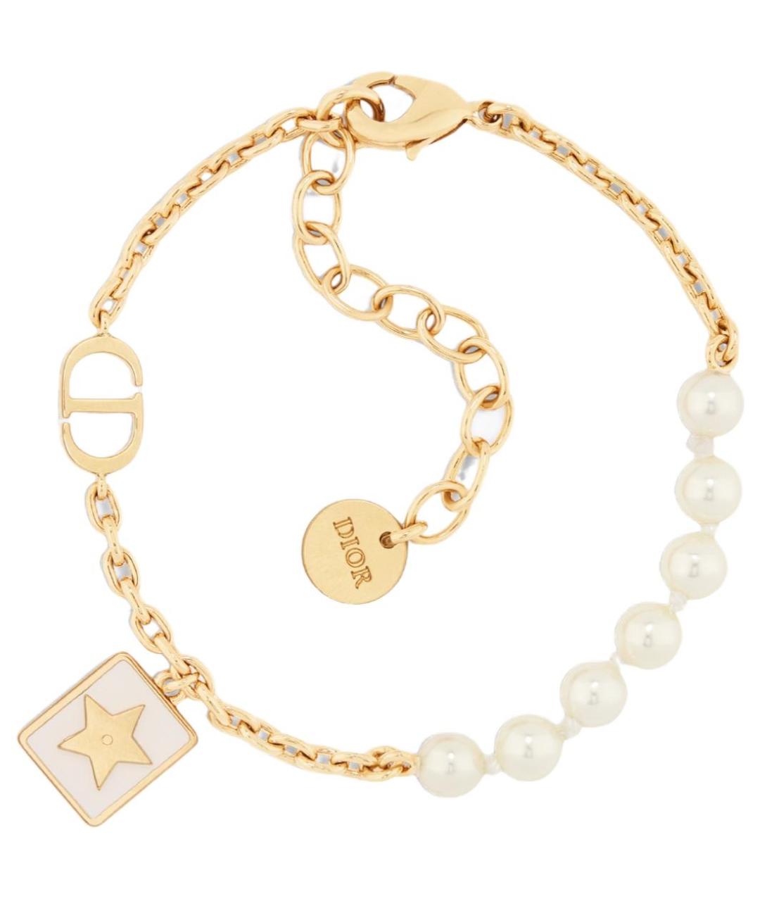 CHRISTIAN DIOR Золотой металлический браслет, фото 1