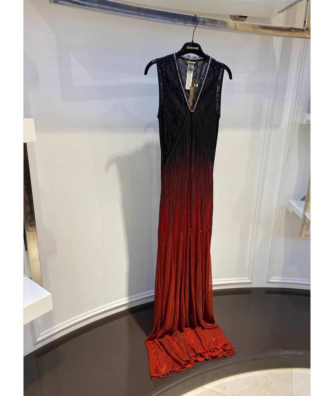 ROBERTO CAVALLI Черное вискозное платье, фото 2