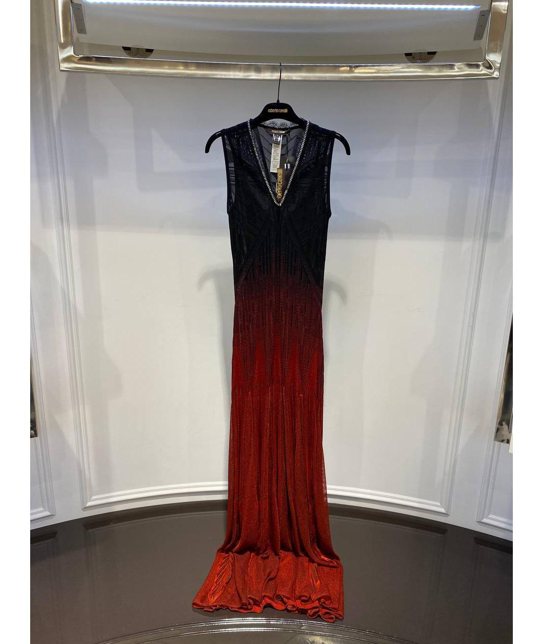 ROBERTO CAVALLI Черное вискозное платье, фото 4