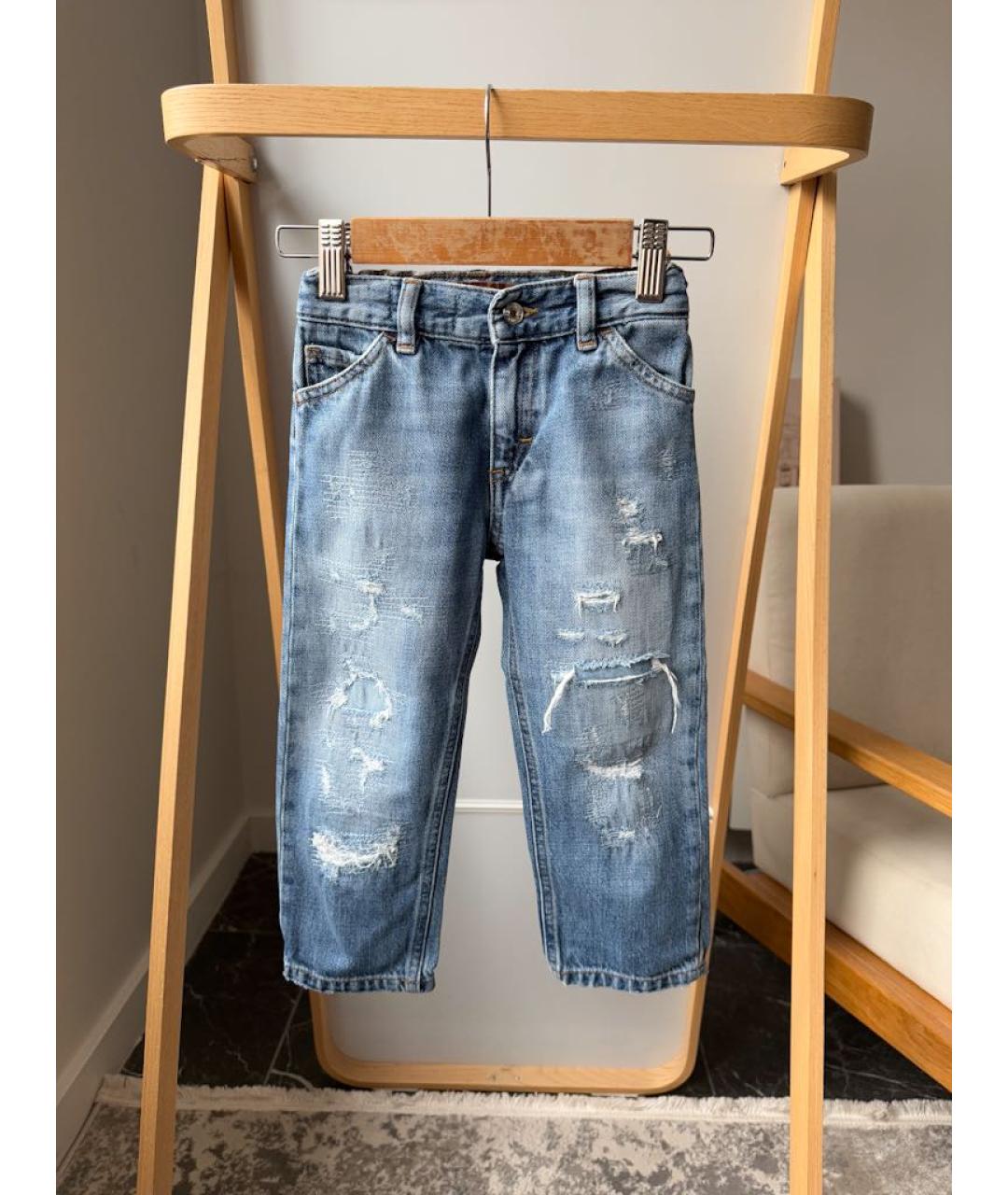 DOLCE & GABBANA KIDS Синие хлопковые детские джинсы, фото 7